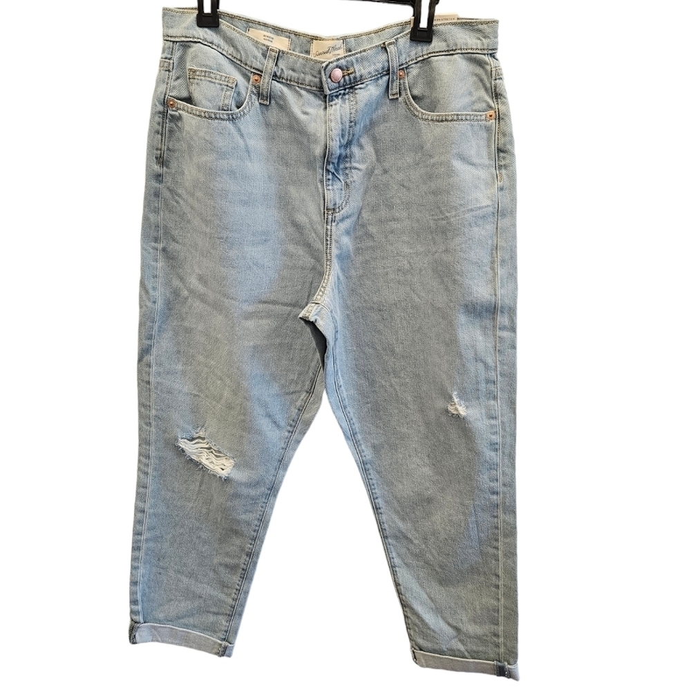 Universal Thread Denim Boyfriend Distressed Jeans Cotton NEW - Picture 2 of 6
